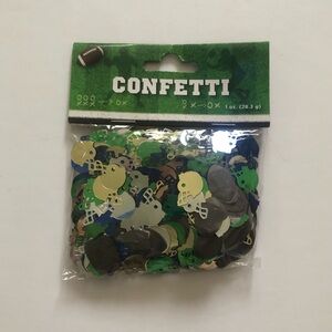 Football Helmet Gold Silver Blue Green White Confetti NWT